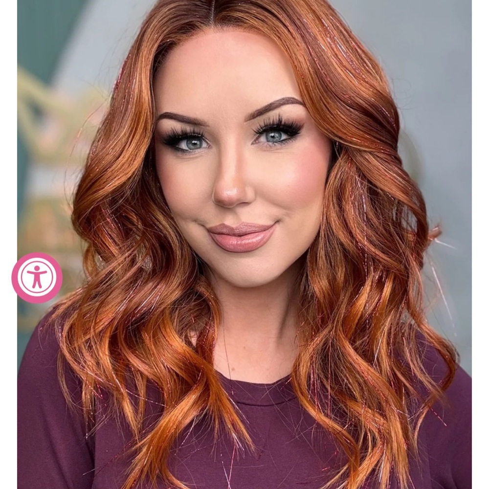Gorgeous Copper Chelsey Smith cosmetics standard Wig